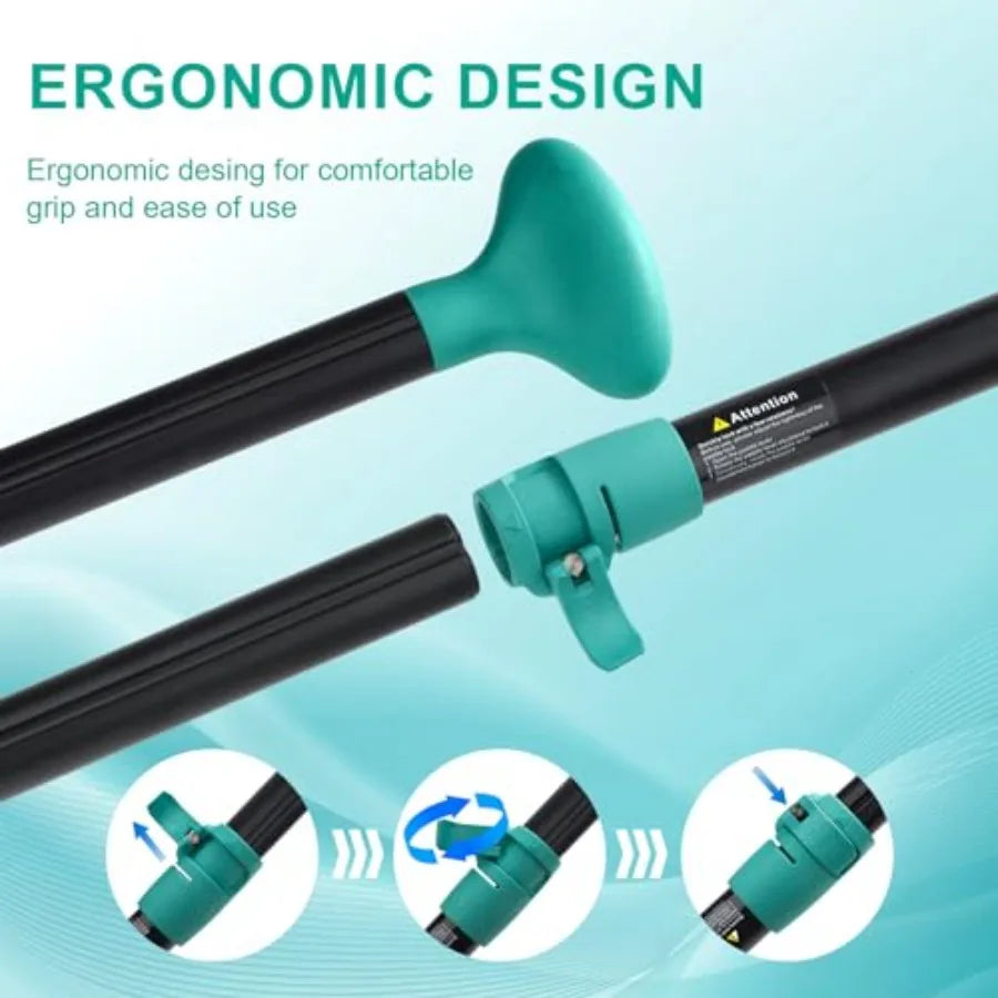 SUP Paddle, Stand up Paddle Board Paddle Lightweight Adjustable 4-Piece Aluminium Kayak Paddles, Unique Lock Design Floating Al