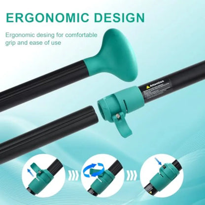 SUP Paddle, Stand up Paddle Board Paddle Lightweight Adjustable 4-Piece Aluminium Kayak Paddles, Unique Lock Design Floating Al