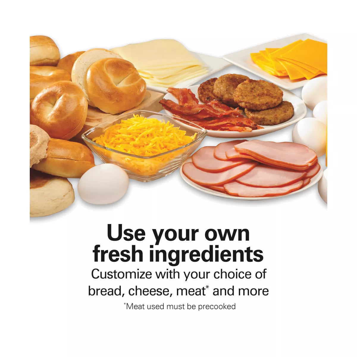 Hamilton Beach Breakfast Sandwich Maker with Timer - Dark Gray - 25478: Nonstick, Cool Touch Handle, 600W, Dishwasher-Safe