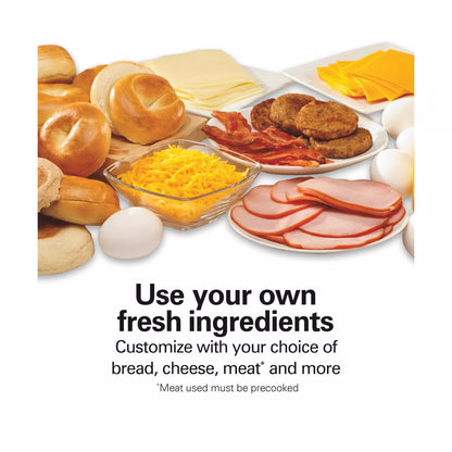 Hamilton Beach Breakfast Sandwich Maker with Timer - Dark Gray - 25478: Nonstick, Cool Touch Handle, 600W, Dishwasher-Safe