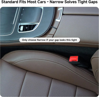 Car Seat Gap Filler Set of 2, Soft Foam Multifunctional Gap Stopper with Organizer & Hook, Universal Fit for Cars Suvs Trucks