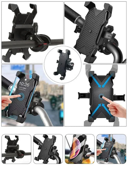 Universal 360° Rotatable Bicycle Phone Holder Non-Slip Adjustable Motorcycle MTB Phone Stand Bike Riding Accessory