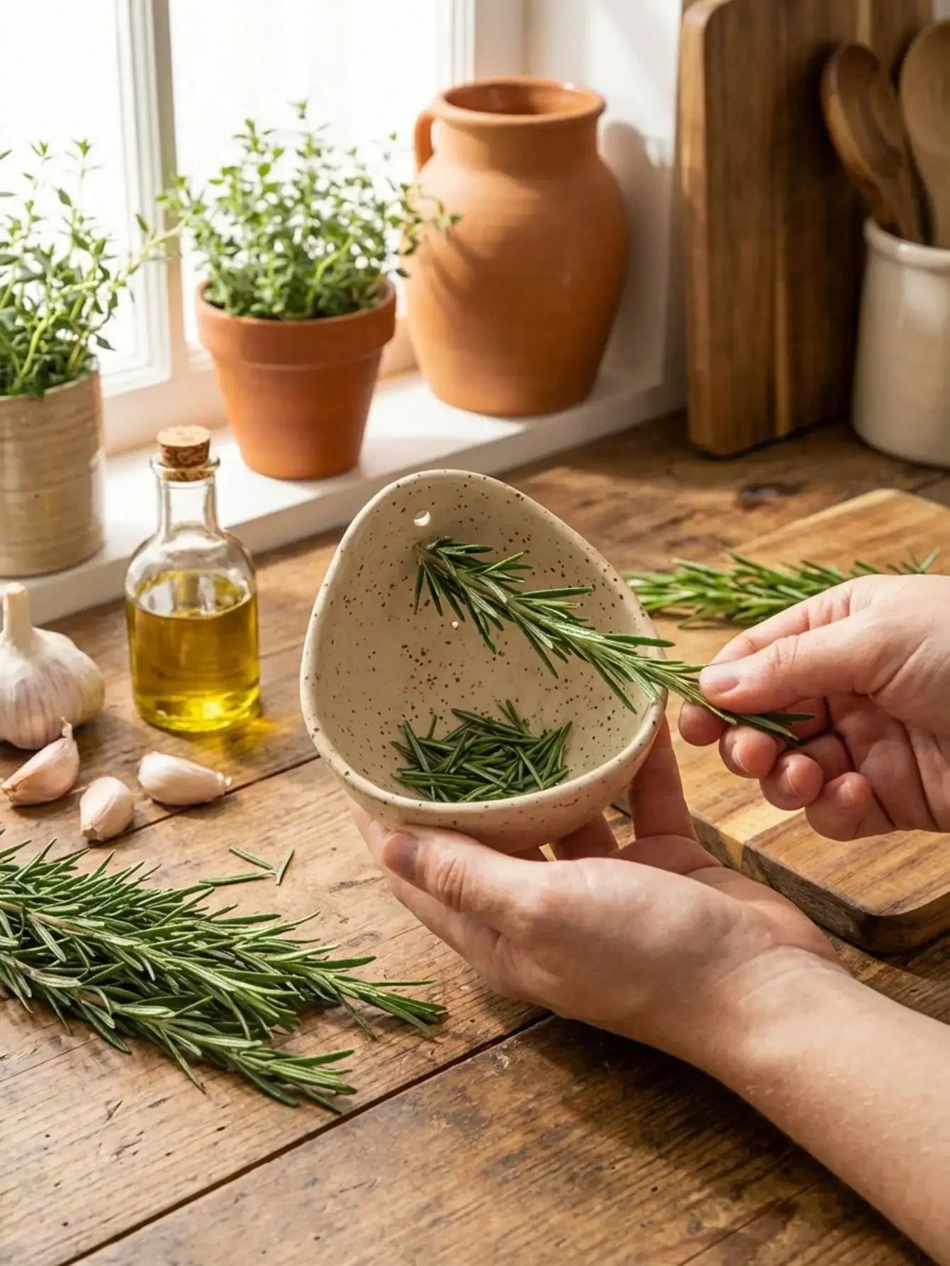 Herb Stripper Bowl - Efficient Leaf Removal Tool for Parsley & Mint, Essential Kitchen Utensil for Salads & Garnishes